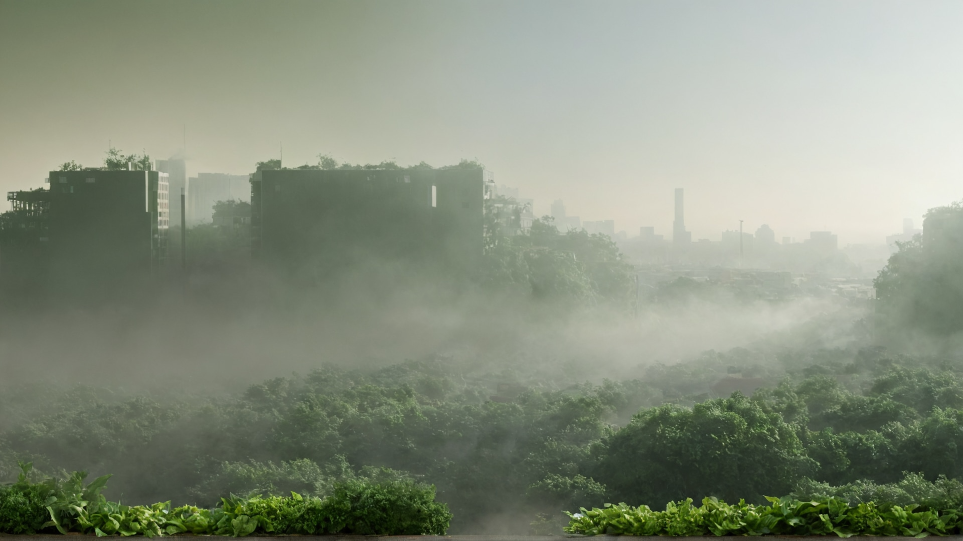 Polluted cityscape